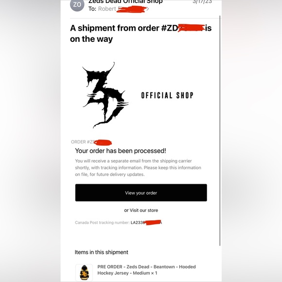 Zeds Dead Beantown Boston Hooded Jersey (Medium NWT) - Picture 6 of 7